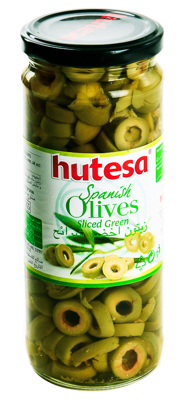 Hutesa Green Slice  Olives 450Gm(Dw:230G)