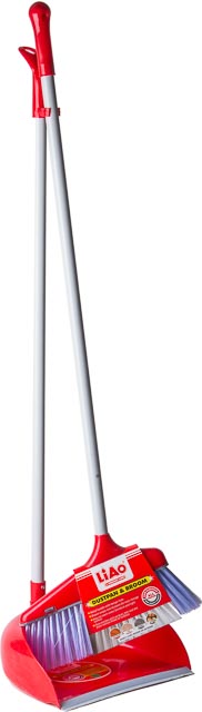 Liao Dustpan &amp; Broom+Handle  Set 25Cm C130021